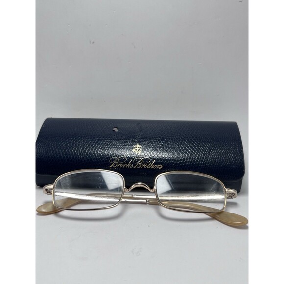 Brooks Brothers BB432 1257 Half Rim Eyeglasses Frames Only 48-20 140mm With Case - Picture 1 of 6